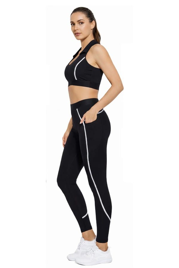 Activewear Set Women Crop Legging Active Yoga Pilates Gym Wear Set Outfit