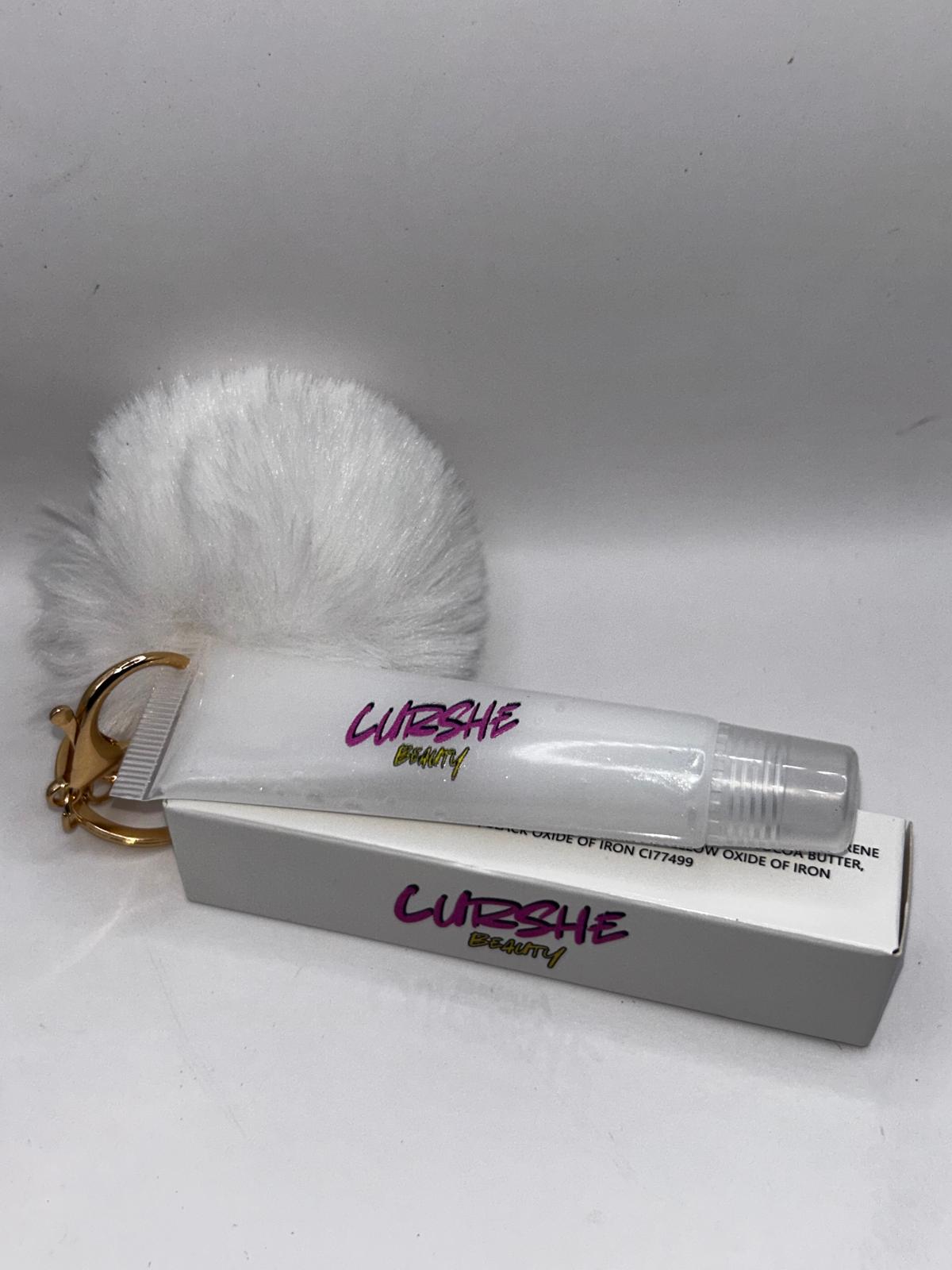 Lip Gloss Curshe Beauty Lip Gloss Keychain – Fluffy Pom-Pom Lip Gloss