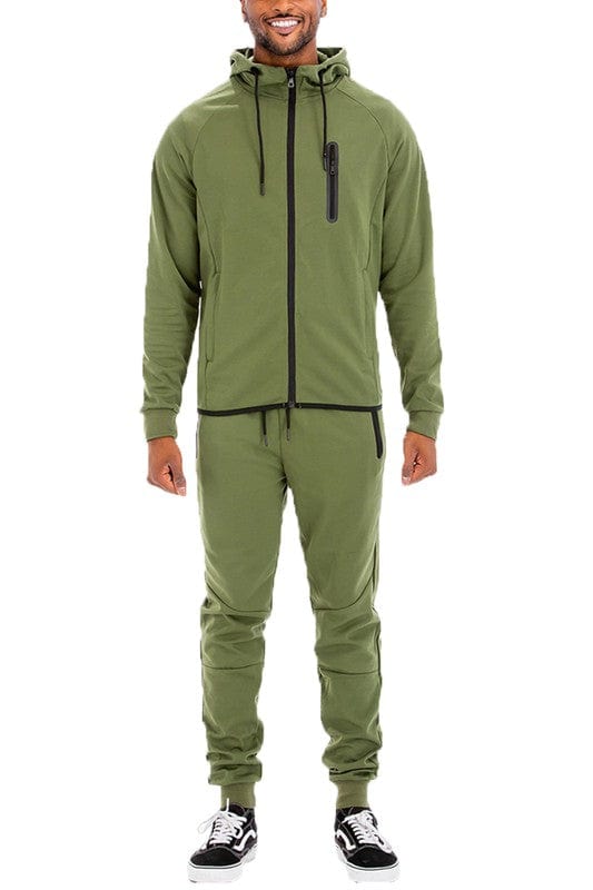 OLIVE / S Weiv Mens Dynamic Active Tech Suit