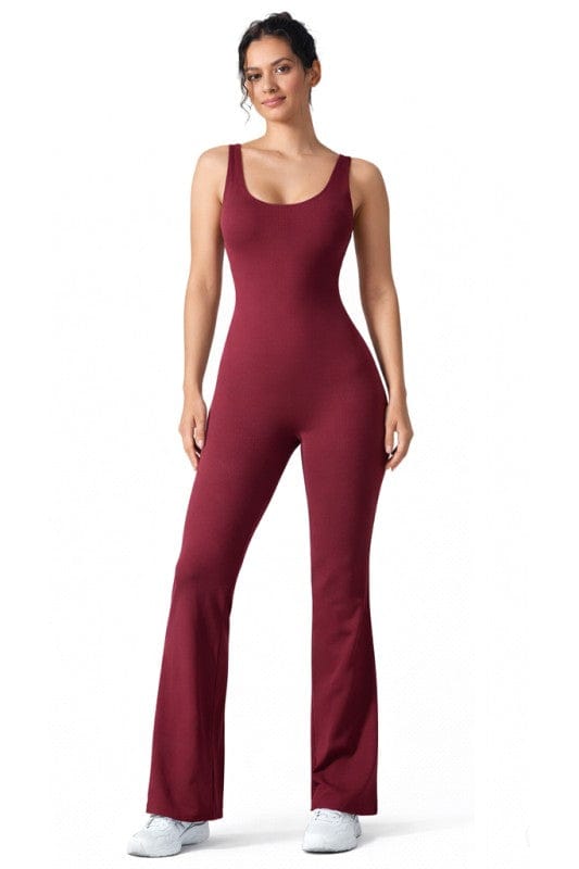 Open Back Scrunch Butt Flare Bottom Jumpsuit
With Pockets