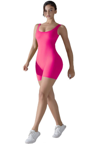 outfit Pink / Small Women Activewear Shorts Gym Yoga Pilates Premium Scrunch Fashion Romper