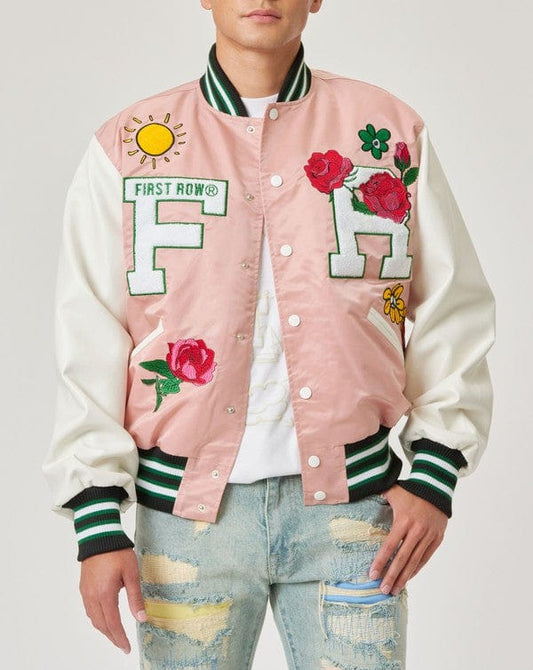 pink / L Unisex Spring Varsity Jacket