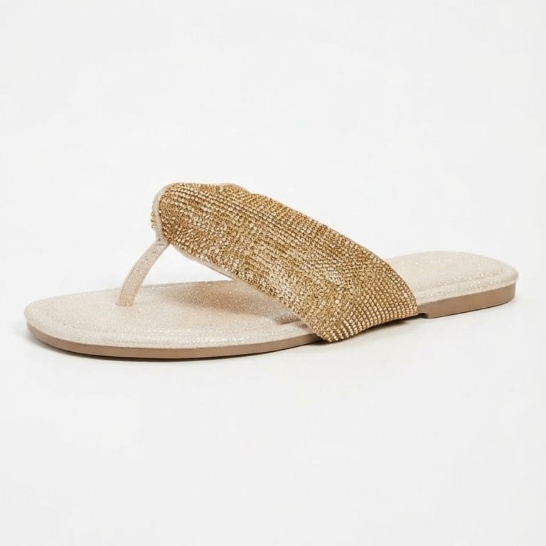 Shoes 5.5 Bella Rhinestone Knotted Flat Sandals