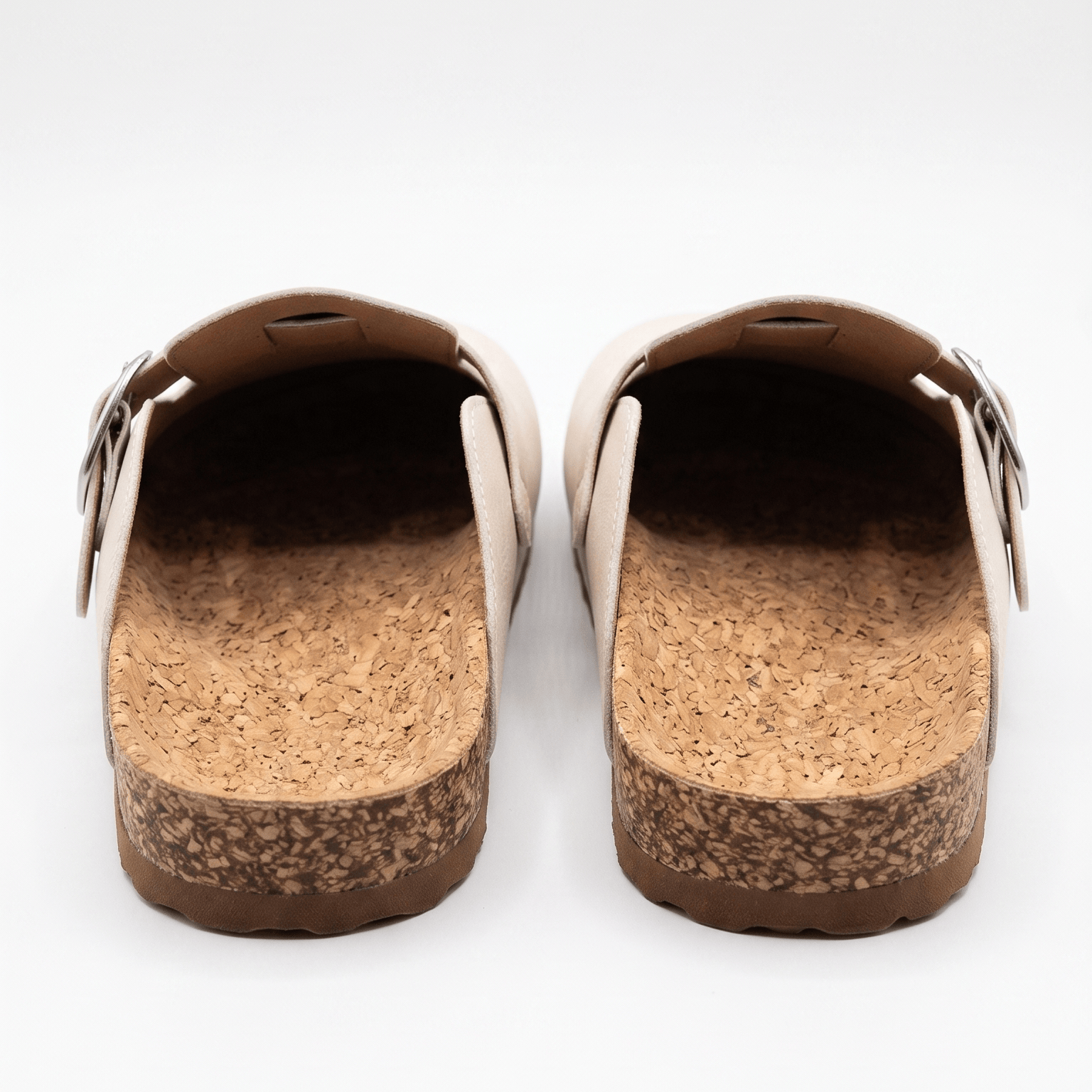Suede Buckle Clog Mules | Lightweight Neutral Slip-On Footwear